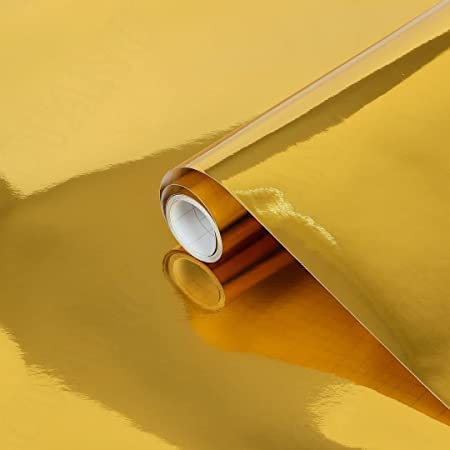 SUNBIRD Self Adhesive Peel and Stick Waterproof 3D Modern Contact Paper for Kitchen and Bath Countertops Cabinets and DIY (24 X 48 Inch, Gold Chrome) (B0B2PS7S8L) Amazon Price History, Amazon Price Tracker