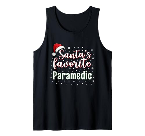 Santa's Favorite Paramedic Christmas Paramedic Xmas Camiseta sin Mangas
