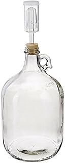 1 Gallon Glass Jug with Handle, Rubber Stopper & 3-Piece Airlock