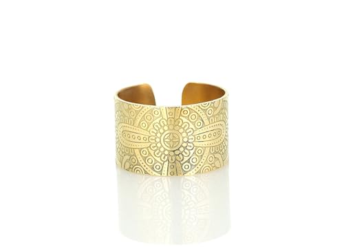 Bague mindfulness femme : le cadeau spirituel mandala personnalisé pour un rituel de paix