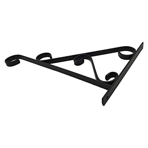 OUTOUR Sturdy Iron Heavy Duty 14" Plant Hook Planter Hanger Bracket for Hanging Wall Garden Decoration Patio Lawn Yard Backyard Indoor Outdoor Decor Home House Balcony Hall Porch, Matte Black