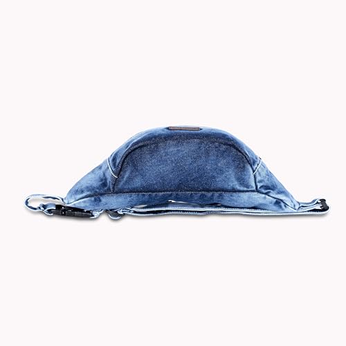 Image of Zainto Denim Fanny Bag for Men & Women | Stylish Cotton Waist Bag & Chest Bag | Mini Bag for Women with Adjustable Strap, Lightweight Everyday Travel Accessory (Blue)