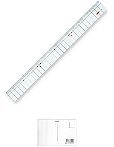 共栄プラスチック メタクリル両切直線定規 30cm A-2035 + 画材屋ドットコム ポストカードA