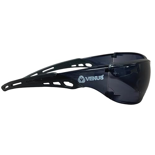 Image of VENUS - E-306 GHC - Safety Goggles - ANSI Z87+ Certified, Polycarbonate Hard Coated Anti-Scratch Lens, UV Protection, Industrial, Bike & Car Driving - Clear Lens - Pack of 1
