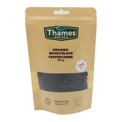 Thames Organic Certified Whole Black Peppercorns Cover
