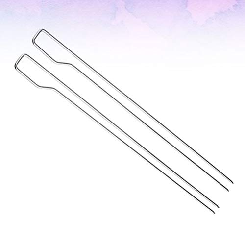 Espetos de churrasco DOITOOL para espetos de espetos de chapa de aço inoxidável para grelhar 2 peças