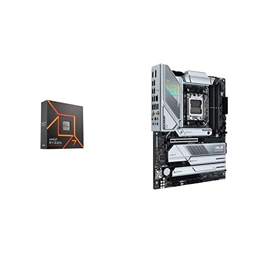 Image of AMD Ryzen 7 7700X 8-Core, 16-Thread Unlocked Desktop Processor & ASUS Prime X670E-PRO WiFi Socket AM5 (LGA 1718) Ryzen 7000 ATX Motherboard