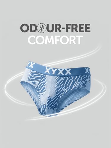 Image of XYXX Metrix Cotton Modal Brief for Men | Snug Fit with Anti-roll no-Marks Waistband | Printed Underwear for Men Combo