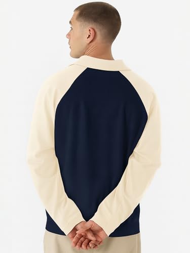 Image of Jump Cuts || Mens || Colorblock || Polo Neck || Raglan Full Sleeve || LoopKnit || Sweatshirt
