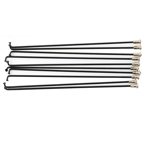 Stainless Steel Spokes and Nipples Bike Spokes，12G Bike Wheel Spokes Carbon Steel Black 10pcs for Mountain Bike Road Bike(12G-130mm)