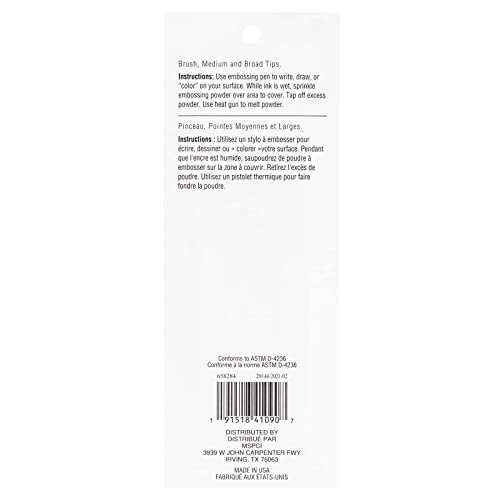 Embossing Pens by Recollections - Dual Tip Pens for Heat Embossing, Hand Lettering & Card Making – Clear Ink for Precision Crafting & DIY Projects, 3 Count