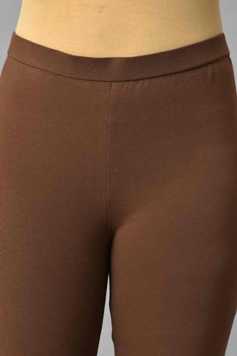Image of W for Woman Women's Regular Fit High Rise Coral Cotton Jersey Tights