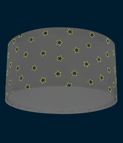 Dalber Lámpara Plafón Techo Infantil Estrellas Blanco E27 de doble luz para máximo confort visual 4
