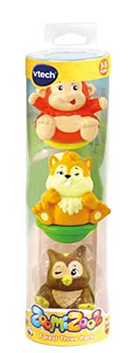 Vtech 80-439504 ZoomiZooz Set of 3 Forest Animals, Baby Animals, Multi-Coloured