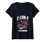 Photo Gallery donna divertente f-caw-f gaming gothic maglietta con collo a v Photo Gallery donna divertente f-caw-f gaming gothic maglietta con collo a v