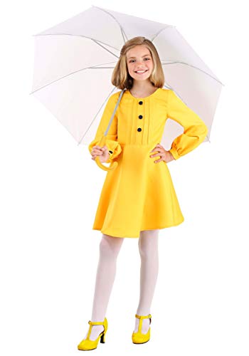 Disfraz Morton Salt Girl para Niños con Botones Decorativos y Paraguas miniatura 1