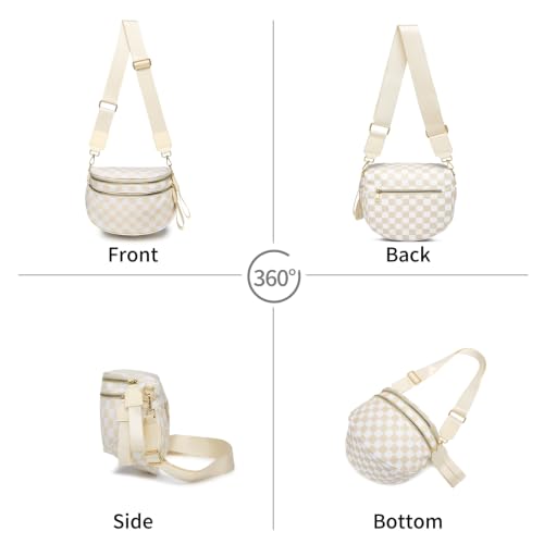 Checkered Crossbody Bag for Women Bum Bag Cross Body Shoulder Purses Bag — view 5