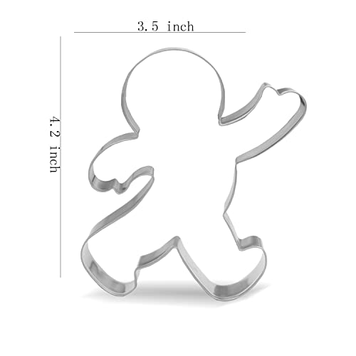Keewah 4.2 Inch Christmas Waving Gingerbread Man Cookie Cutter thumb #1