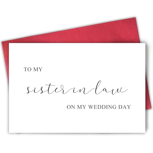 Bablira To My Sister In Law On my Wedding Day Card, Sister In Law Wedding Card, Thank You Card