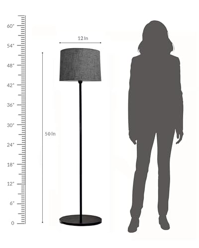 Image of Homesake Modern Floor Lamp for Living Room Traditional Farmhouse Boho Floor Lamp Mid-Century Pole Lamp with Linen Lamp Shade Modern Stand Corner Lamp for Living Room Bedroom Office,
