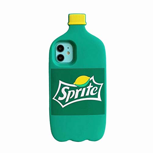 Thick Soft Silicone Cases Covers for Apple iPhone 7 8 SE 2020 Sprite Cola Coke Drink Bottle Green Lemon Flavor 3D Cartoon Fun Cool Girls Kids Teens Daughter