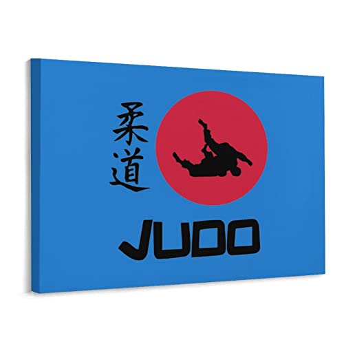 Cuadro de Judo de Japón en lienzo de 30 x 40 cm para decorar oficinas y estudios