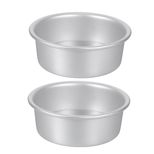 INOOMP 2pcs Removable Bottom Cake Molds Nonstick Aluminum Alloy Round Baking Pans for Cheesecake Bread Tart Fit for Oven and Pressure Cooker