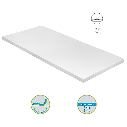 Bodyprotect Matratzenauflage Topper Komfortschaum 180 x 200 x 6 cm, waschbar bis 60 Grad, weiß – Bild 5