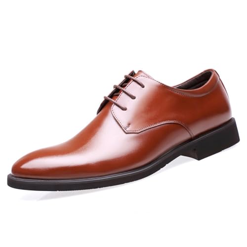 Shoes Dress Oxford for Men, Lace Up Pointed Toe Leather Office Shoes Elegant Loafers Luxury Oxford