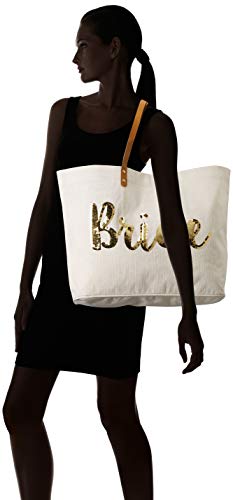Mud Pie Bride Tote Bag con asas de cuero vegano miniatura 4