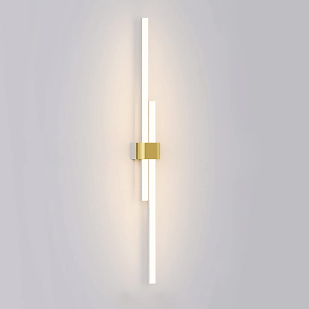 Bañador de pared de metal dorado de alta gama con pantalla acrílica fina