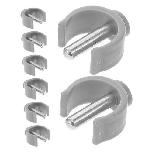 HIAKDOFT ウォーカーアクセサリー 8個 C字型クランプ 松葉杖アクセサリー ハイキングスティックの先端交換 頑丈なabsとスチール製 転倒防止デザイン 軽量 持ち運び便利