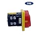 BANDKIT Padlock Rotary Cam Switch HZ5-20/4 L03GS Off-ON Silver Contact AC380V 20A Two Poles Machine Tool Motor Control