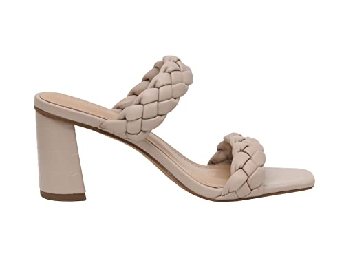 Dunes + Cushionaire Technology Women's Iris Braided Heel Sandal +Memory Foam And Wide Widths Available, Nude 6.5 #TOP3