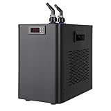 【Stabile e Preciso】 - Il refrigeratore per acquari è dotato di un compressore ad alta efficienza, che supporta un controllo della temperatura automatico, costante e preciso. La temperatura può essere mantenuta in modo ottimale tra 5-40°C/41-104°F, intervallo ideale per la maggior parte degli acquari o sistemi idroponici.