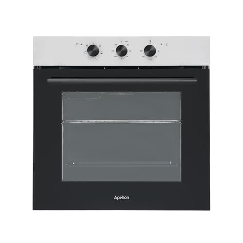 Apelson Horno Estático AMS 5001 X Gran Capacidad 76L 6 Funciones 5 Niveles Colocación Puerta Panorámica Cristal Fría Accesorios Incluidos Bandeja Profunda y Parrilla Fácil Limpieza Color Inox y Negro