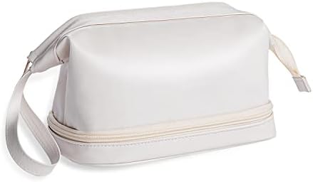 Luvtoo PU Portable Travel Cosmetic Storage Bag, Large Capacity Bag, Waterproof Storage Bag, Multifunctional Cosmetic Bag for Women Girl Brown Normal