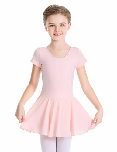 Phoeswan Collant de balé para meninas, roupa de dança com saia, vestido de balé bailarina para menin