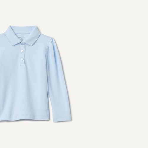 Image of Amazon Essentials Girls and Toddlers' Uniform Pique Long Sleeve Polo Shirt