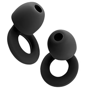 4 paires Bouchons d’oreille pour la Réduction du Bruit,Super Douces et Réutilisables Bouchons d’oreille,bouchons d’oreille anti-bruit lavables,pour Travail, étude,Voyage,Concert XS/S/M/L (Noir)
