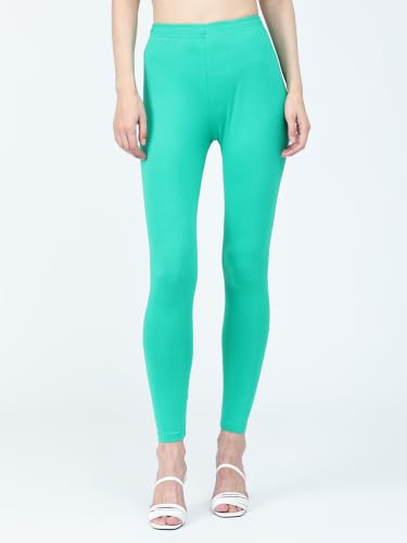 Image of Robinbosky Premium Stretchable Cotton Ankle Legging for Women | Suitable for Formal wear & Casual wear | High-End Elastic Makes The Leggings Squat Proof and Durable for Travel, Yoga, & Workout.