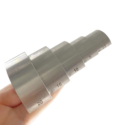 Bloque de calibración curvo de 5 escalones para calibración de medidores de espesor ultrasónico: 2,5 / 5 / 10 / 15 / 20 mm, acero 1018 miniatura 5