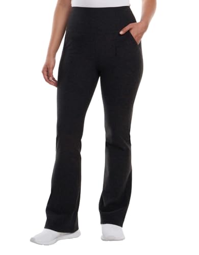 Leggings acampanados Kirkland Signature cepillados para mujer en color negro