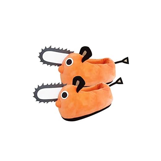 Adult Kids Pochita Slippers Shoes Cosplay Chainsaw Dog Slipper Pochita Figure Plush Home Slippers Winter Warm Slipper Shoe (Kid 20CM, One Size)
