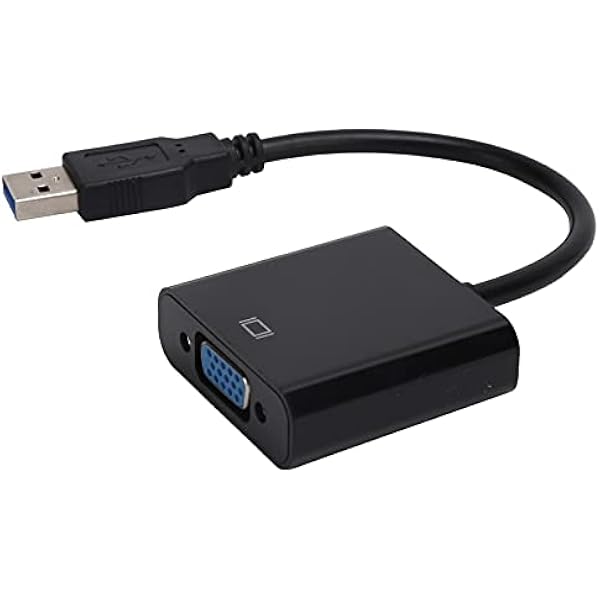 Generic USB3.0 to VGA Converter High-resolution 1080P Transition Cable for PC Laptop 10 Multi-display Solution BLACK