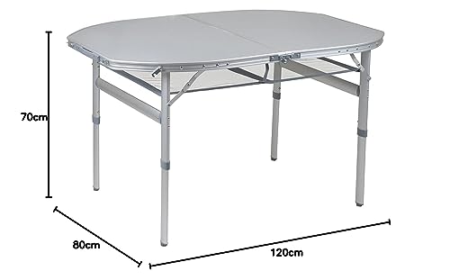 Table Bo-Camp Premium Ovale coffre 120x80 cm pour le camping pliable