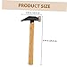LALAFINA Wood Handle Tack Hammer for Shoes Repairing Quality Short Leather Crafting Tool for Shoe Making Convenient Small Hammer