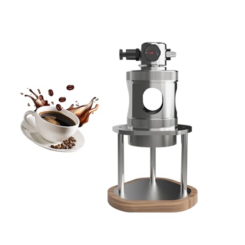 iBLENDAR Cafetera neumática portátil, máquina de café espresso manual de presión de aire, compacta para camping, viajes y uso doméstico, con manómetro, filtro portatil de 58 mm/51 mm (filtro portatil