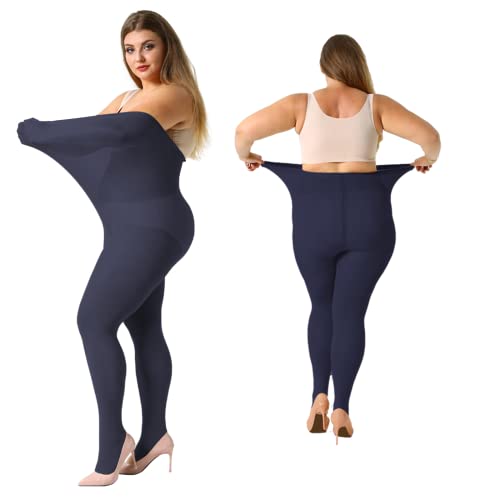 Image of MANZI Plus Size Tights for Women Queen Size Nylons Stockings Pantyhose