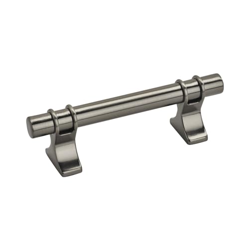 Image of Amerock | Cabinet Pull | Gunmetal | 3 inch (76 mm) Center to Center | Davenport | 1 Pack | Drawer Pull | Drawer Handle | Cabinet Hardware